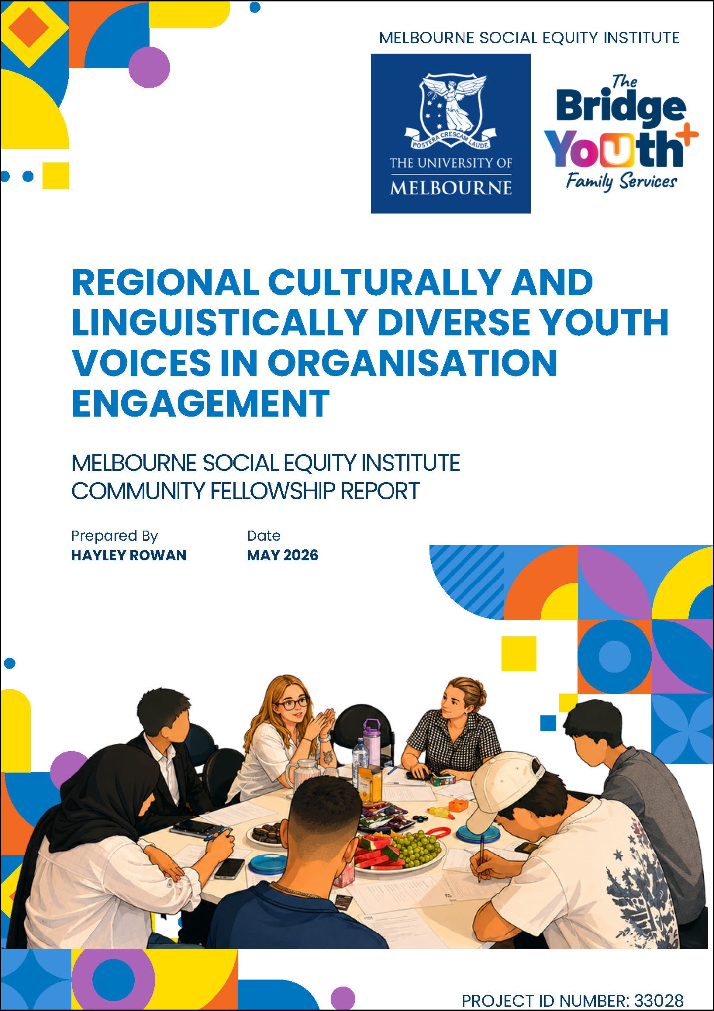 Report Cover with image of young people around a meeting table