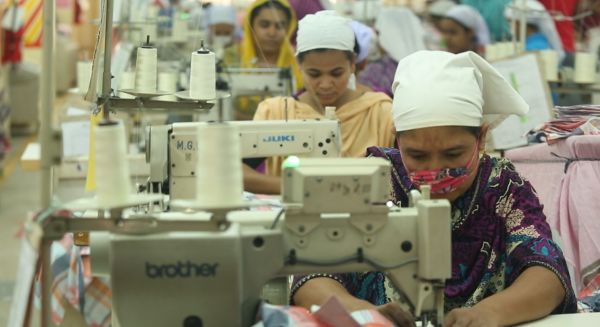 Image of women in Bangladesh working on sewing machines